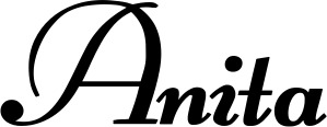 Vorschau des Bootsnamens "Anita" als Schriftzug für "Bootsbeschriftung Klassisch 76-A"
