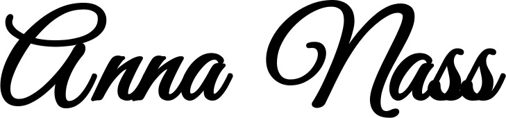 Vorschau des Bootsnamens "Anna Nass" als Schriftzug für "Bootsbeschriftung Klassisch 68"