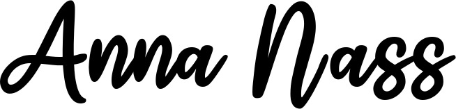 Vorschau des Bootsnamens "Anna Nass" als Schriftzug für "Bootsbeschriftung Klassisch 74"