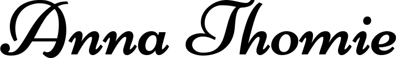 Vorschau des Bootsnamens "Anna Thomie" als Schriftzug für "Bootsbeschriftung Klassisch 84"