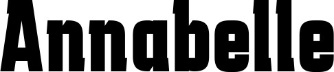 Vorschau des Bootsnamens "Annabelle" als Schriftzug für "Bootsbeschriftung Fett 41"