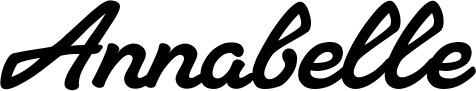 Vorschau des Bootsnamens "Annabelle" als Schriftzug für "Bootsbeschriftung Klassisch 65"