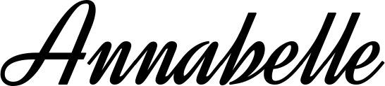 Vorschau des Bootsnamens "Annabelle" als Schriftzug für "Bootsbeschriftung Klassisch 44"