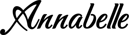 Vorschau des Bootsnamens "Annabelle" als Schriftzug für "Bootsbeschriftung Klassisch 50"