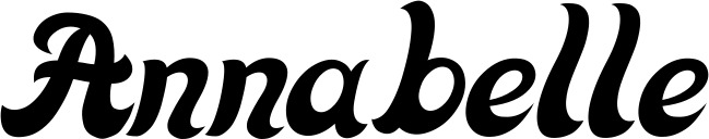 Vorschau des Bootsnamens "Annabelle" als Schriftzug für "Bootsbeschriftung Klassisch 33"