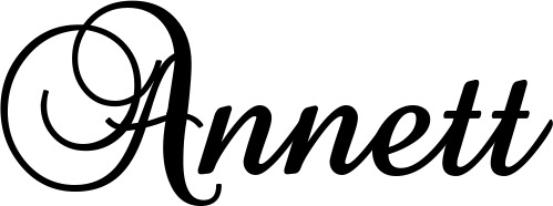 Vorschau des Bootsnamens "Annett" als Schriftzug für "Bootsbeschriftung Klassisch 02-A"