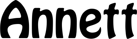 Vorschau des Bootsnamens "Annett" als Schriftzug für "Bootsbeschriftung Fett 01"