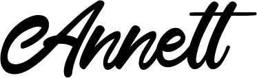 Vorschau des Bootsnamens "Annett" als Schriftzug für "Bootsbeschriftung Klassisch 102"