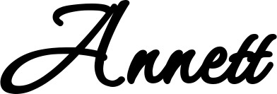 Vorschau des Bootsnamens "Annett" als Schriftzug für "Bootsbeschriftung Klassisch 111"