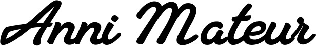 Vorschau des Bootsnamens "Anni Mateur" als Schriftzug für "Bootsbeschriftung Klassisch 65"