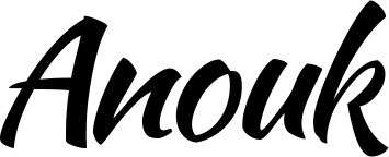 Vorschau des Bootsnamens "Anouk" als Schriftzug für "Bootsbeschriftung Klassisch 73"