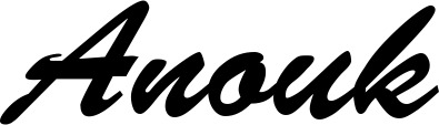 Vorschau des Bootsnamens "Anouk" als Schriftzug für "Bootsbeschriftung Klassisch 03"