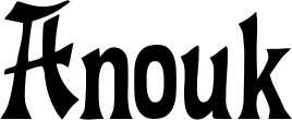 Vorschau des Bootsnamens "Anouk" als Schriftzug für "Bootsbeschriftung Neu 44"