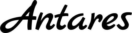 Vorschau des Bootsnamens "Antares" als Schriftzug für "Bootsbeschriftung Klassisch 45"