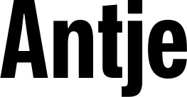 Vorschau des Bootsnamens "Antje" als Schriftzug für "Bootsbeschriftung Fett 25"