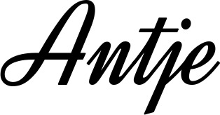Vorschau des Bootsnamens "Antje" als Schriftzug für "Bootsbeschriftung Klassisch 44"