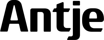 Vorschau des Bootsnamens "Antje" als Schriftzug für "Bootsbeschriftung Fett 22"