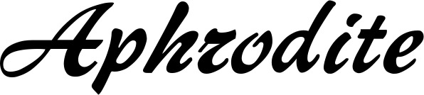 Vorschau des Bootsnamens "Aphrodite" als Schriftzug für "Bootsbeschriftung Klassisch 12"