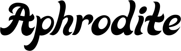 Vorschau des Bootsnamens "Aphrodite" als Schriftzug für "Bootsbeschriftung Klassisch 33"
