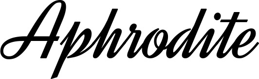Vorschau des Bootsnamens "Aphrodite" als Schriftzug für "Bootsbeschriftung Klassisch 44"