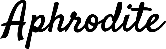 Vorschau des Bootsnamens "Aphrodite" als Schriftzug für "Bootsbeschriftung Klassisch 96"