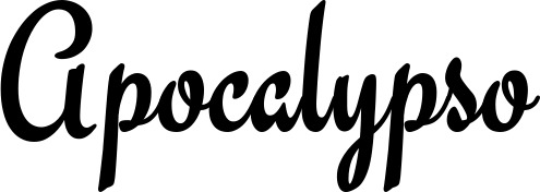 Vorschau des Bootsnamens "Apocalypso" als Schriftzug für "Bootsbeschriftung Klassisch 63"