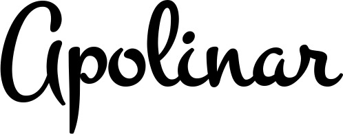 Vorschau des Bootsnamens "Apolinar" als Schriftzug für "Bootsbeschriftung Klassisch 81"