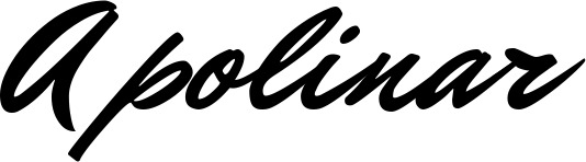 Vorschau des Bootsnamens "Apolinar" als Schriftzug für "Bootsbeschriftung Klassisch 82"