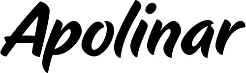 Vorschau des Bootsnamens "Apolinar" als Schriftzug für "Bootsbeschriftung Klassisch 19"