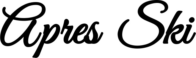 Vorschau des Bootsnamens "Apres Ski" als Schriftzug für "Bootsbeschriftung Klassisch 68"