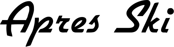 Vorschau des Bootsnamens "Apres Ski" als Schriftzug für "Bootsbeschriftung Klassisch 66"