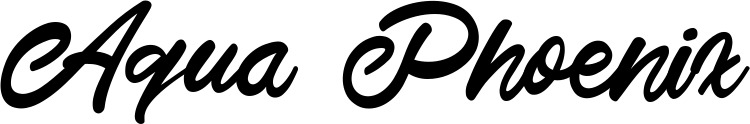 Vorschau des Bootsnamens "Aqua Phoenix" als Schriftzug für "Bootsbeschriftung Klassisch 102"