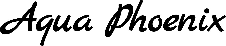 Vorschau des Bootsnamens "Aqua Phoenix" als Schriftzug für "Bootsbeschriftung Klassisch 45"