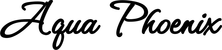 Vorschau des Bootsnamens "Aqua Phoenix" als Schriftzug für "Bootsbeschriftung Klassisch 111"