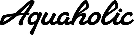 Bootsname 'Aquaholic' angezeigt als 'Bootsbeschriftung Klassisch 65'