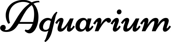Vorschau des Bootsnamens "Aquarium" als Schriftzug für "Bootsbeschriftung Klassisch 84"
