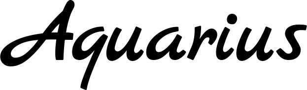 Vorschau des Bootsnamens "Aquarius" als Schriftzug für "Style Klassisch 45"