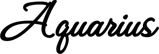 Vorschau des Bootsnamens "Aquarius" als Schriftzug für "Bootsbeschriftung Klassisch 111"