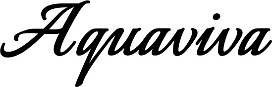 Bootsname 'Aquaviva' angezeigt als 'Bootsbeschriftung Klassisch 58'