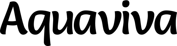 Vorschau des Bootsnamens "Aquaviva" als Schriftzug für "Bootsbeschriftung Klassisch 94"