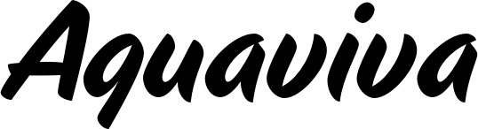 Vorschau des Bootsnamens "Aquaviva" als Schriftzug für "Bootsbeschriftung Klassisch 19"