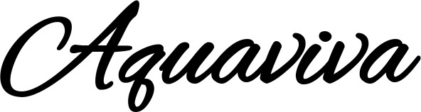 Vorschau des Bootsnamens "Aquaviva" als Schriftzug für "Bootsbeschriftung Klassisch 35"