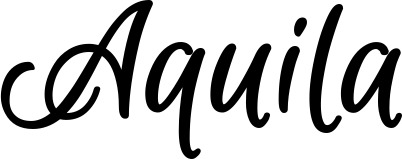 Vorschau des Bootsnamens "Aquila" als Schriftzug für "Bootsbeschriftung Klassisch 105"