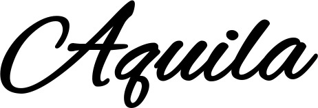 Vorschau des Bootsnamens "Aquila" als Schriftzug für "Bootsbeschriftung Klassisch 35"