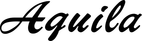 Vorschau des Bootsnamens "Aquila" als Schriftzug für "Style Klassisch 12"