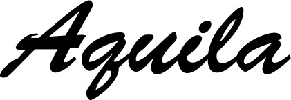 Vorschau des Bootsnamens "Aquila" als Schriftzug für "Bootsbeschriftung Klassisch 03"