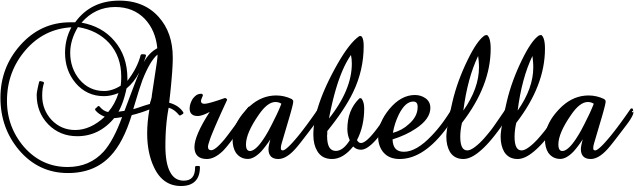 Vorschau des Bootsnamens "Arabella" als Schriftzug für "Bootsbeschriftung Klassisch 02-A"