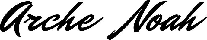 Vorschau des Bootsnamens "Arche Noah" als Schriftzug für "Bootsbeschriftung Klassisch 82"