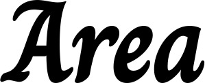 Vorschau des Bootsnamens "Area" als Schriftzug für "Bootsbeschriftung Klassisch 51"