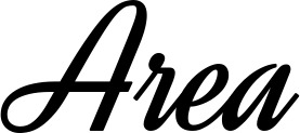 Vorschau des Bootsnamens "Area" als Schriftzug für "Style Klassisch 44"